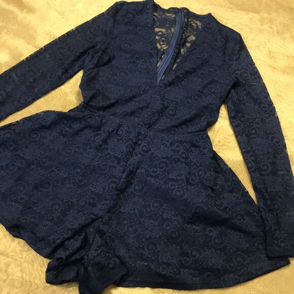 Black Lace Romper | size Small Approximately - Picture 2 of 14